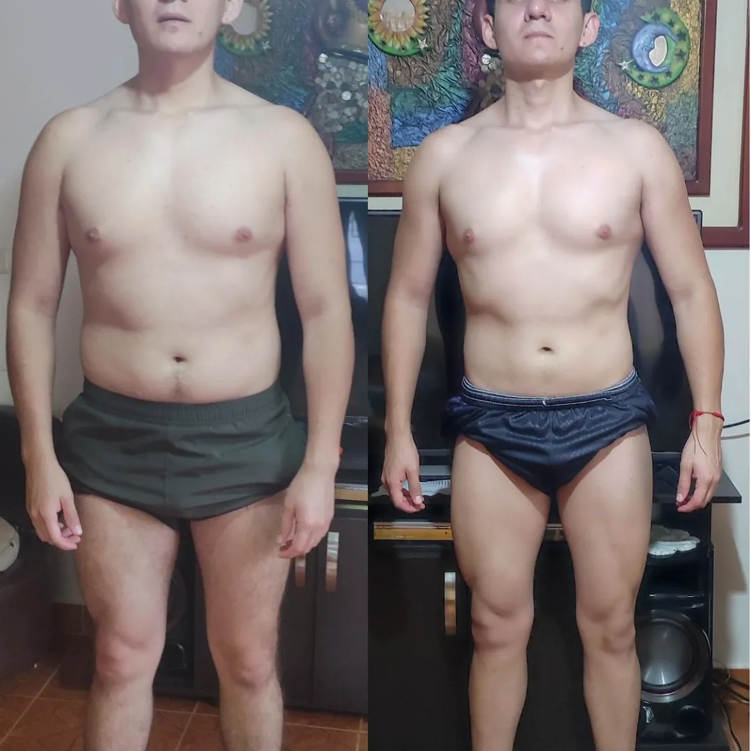 Antes y después — hombre 8