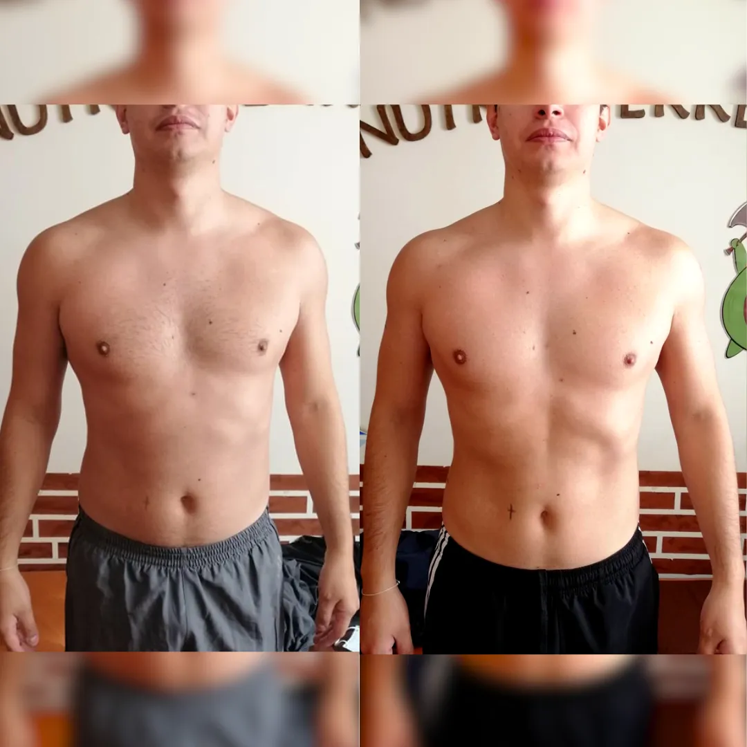 Antes y después — hombre 13