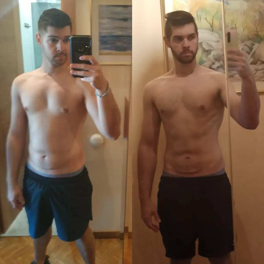 Antes y después — hombre 16