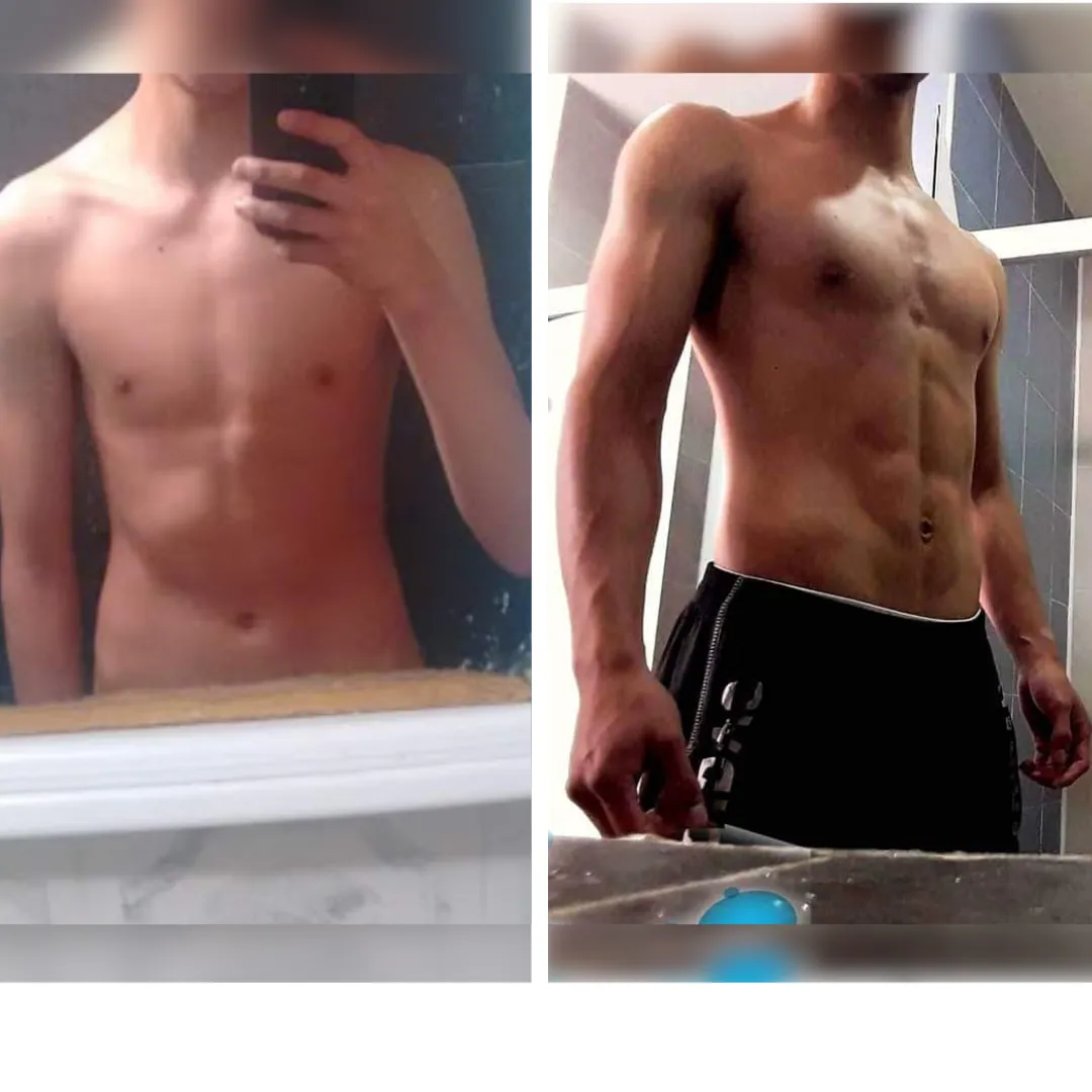 Antes y después — hombre 17
