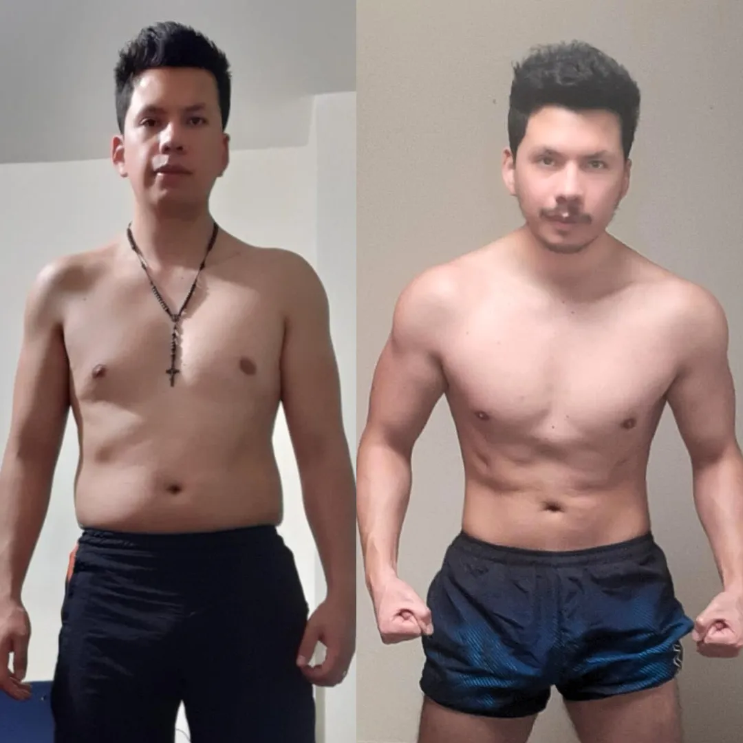 Antes y después — hombre 1