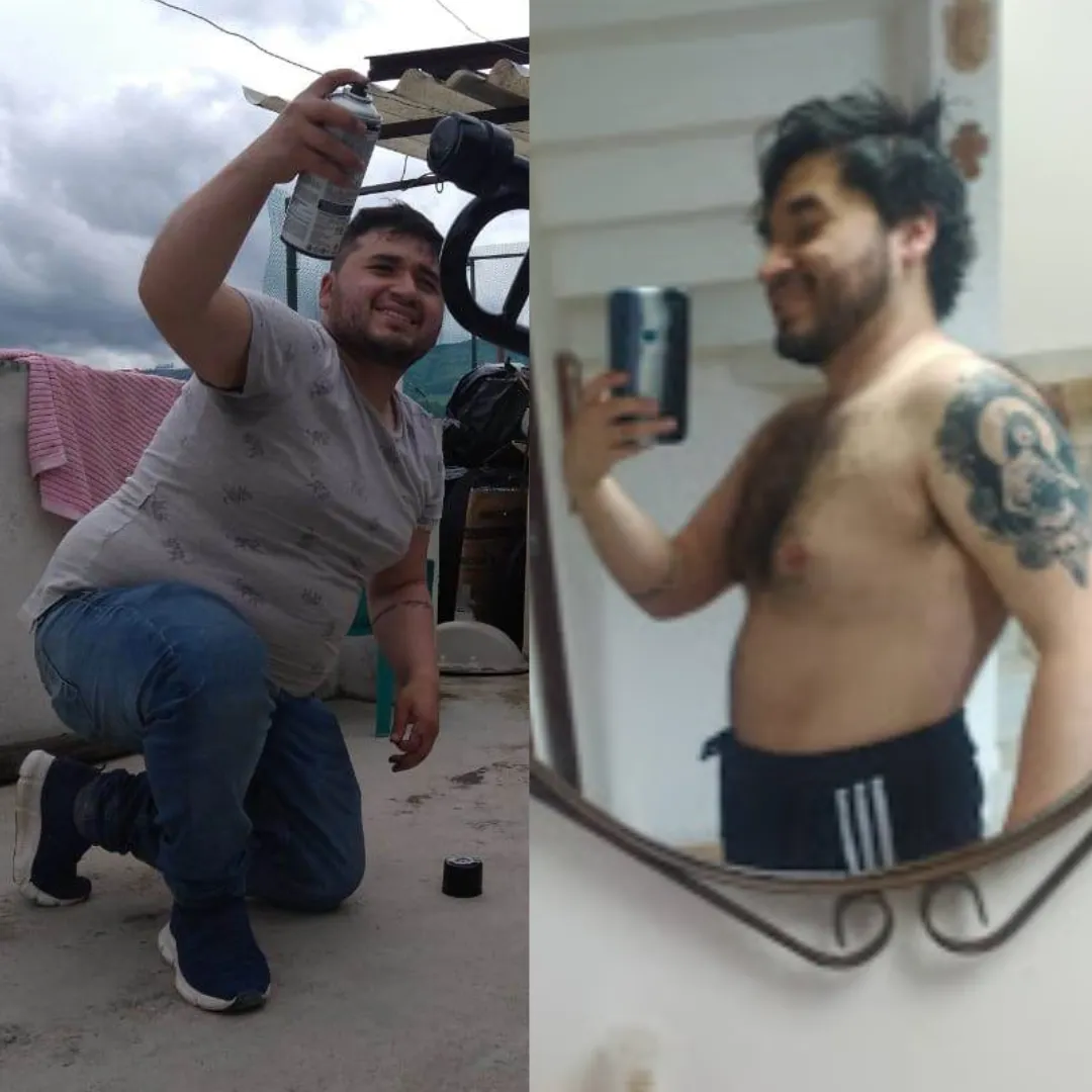 Antes y después — hombre 3
